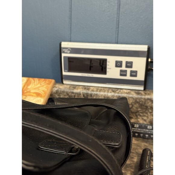 Multi Sac Black Leather Pebbled Multi Pocket Satchel Purse Bag EUC - Picture 12 of 12